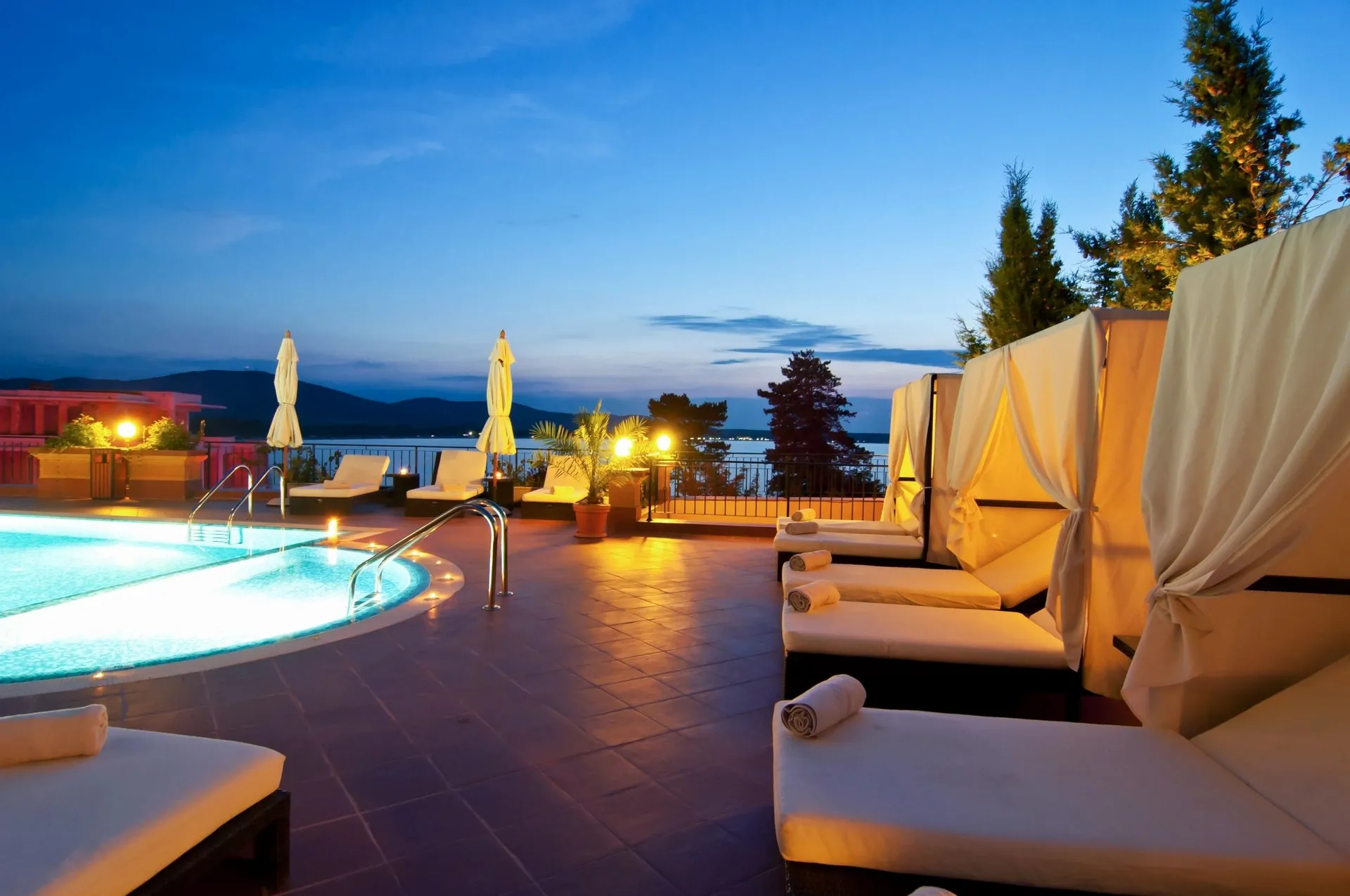 Modern smart lock installed on front door